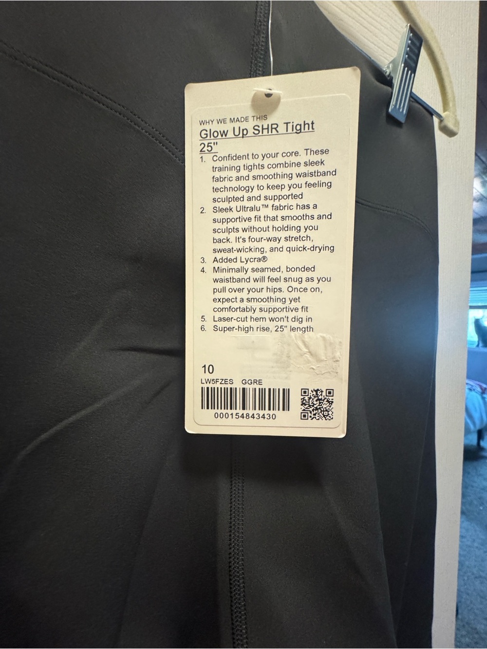 Size 10  NWT Lululemon Glow Up Tights 25” inseam Graphite Gray